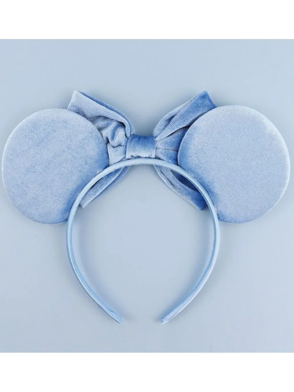 Women Blue Polyester Velvet Mickey Mouse Halloween Costume Headband